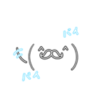 ヒゲっこ顔文字に変身〜1（個別スタンプ：13）
