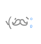ヒゲっこ顔文字に変身〜1（個別スタンプ：15）