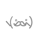 ヒゲっこ顔文字に変身〜1（個別スタンプ：22）