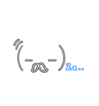 ヒゲっこ顔文字に変身〜1（個別スタンプ：33）