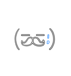 ヒゲっこ顔文字に変身〜1（個別スタンプ：35）