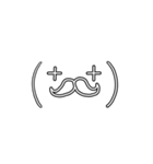 ヒゲっこ顔文字に変身〜1（個別スタンプ：37）