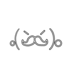 ヒゲっこ顔文字に変身〜1（個別スタンプ：38）