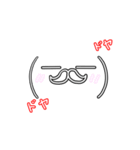 ヒゲっこ顔文字に変身〜1（個別スタンプ：40）
