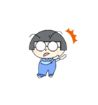 おかっぱメガネっ子（個別スタンプ：6）