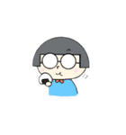 おかっぱメガネっ子（個別スタンプ：8）