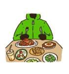 無表情で意思疎通するマン＜爆食編＞（個別スタンプ：3）