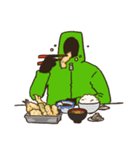 無表情で意思疎通するマン＜爆食編＞（個別スタンプ：26）