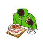 無表情で意思疎通するマン＜爆食編＞（個別スタンプ：28）