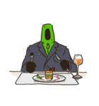 無表情で意思疎通するマン＜爆食編＞（個別スタンプ：32）