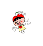 小さな女の子にいろんな果物を与えいます（個別スタンプ：2）