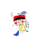 小さな女の子にいろんな果物を与えいます（個別スタンプ：3）