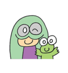 とっぽっきちゃんとお友達のかえるっち（個別スタンプ：1）