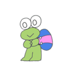 とっぽっきちゃんとお友達のかえるっち（個別スタンプ：7）