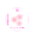 3月、誕生日の花 花言葉つき（個別スタンプ：3）