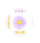 3月、誕生日の花 花言葉つき（個別スタンプ：7）