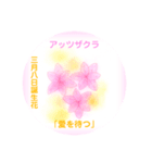 3月、誕生日の花 花言葉つき（個別スタンプ：8）