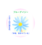 3月、誕生日の花 花言葉つき（個別スタンプ：14）