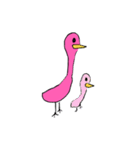 日常のとまどいフラミンゴ（個別スタンプ：17）