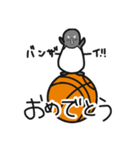 球のりペンギン(バスケットボール)（個別スタンプ：9）