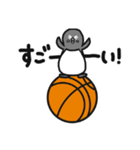 球のりペンギン(バスケットボール)（個別スタンプ：10）