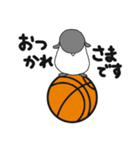球のりペンギン(バスケットボール)（個別スタンプ：11）
