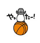 球のりペンギン(バスケットボール)（個別スタンプ：14）