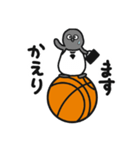 球のりペンギン(バスケットボール)（個別スタンプ：28）