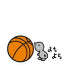 球のりペンギン(バスケットボール)（個別スタンプ：36）