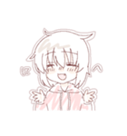 ゆるっと女の子（個別スタンプ：1）
