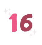 数字1～24（個別スタンプ：16）