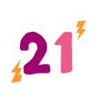 数字1～24（個別スタンプ：21）