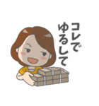 シンプル女性似顔絵風スタンプ（個別スタンプ：40）