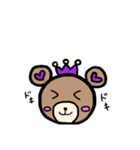 ティアラベアー 紫（個別スタンプ：7）
