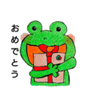 カエルのクローバーくん（個別スタンプ：16）