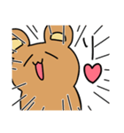 語尾がハートのゆるくま（個別スタンプ：10）