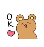 語尾がハートのゆるくま（個別スタンプ：13）