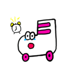 白いローラースケートくん（個別スタンプ：1）