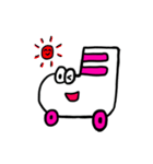 白いローラースケートくん（個別スタンプ：2）