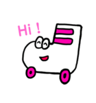 白いローラースケートくん（個別スタンプ：4）