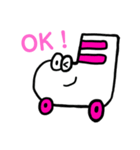 白いローラースケートくん（個別スタンプ：5）