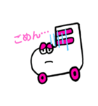 白いローラースケートくん（個別スタンプ：8）