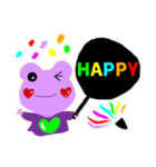 応援うちわぱーぷるフロッグ（個別スタンプ：19）