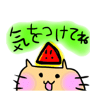 ヌルッ！っと黄緑色担当様用の猫（個別スタンプ：21）