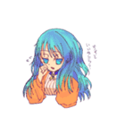 ひかりのうみへキャラスタンプ『青＆赤』（個別スタンプ：1）