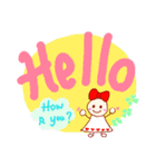かわいい1日の挨拶 English ver.（個別スタンプ：1）