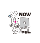 うさぎ人間の日常（個別スタンプ：6）