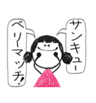 クレヨン手描きSIMPLEおんなのこ＊えいご？（個別スタンプ：30）