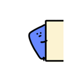 青い四角い人（個別スタンプ：24）