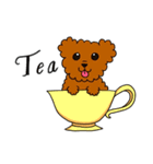 犬のワンちゃん：紅茶大好き（個別スタンプ：1）